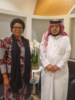Hon. Nancy Tembo on 28-08-22 while on Transit from Tunisia to Malawi had a layover at Hamad International Airport in Doha, Qatar