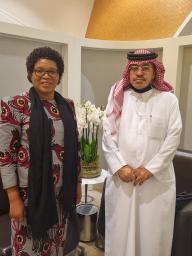 Hon. Nancy Tembo on 28-08-22 while on Transit from Tunisia to Malawi had a layover at Hamad International Airport in Doha, Qatar